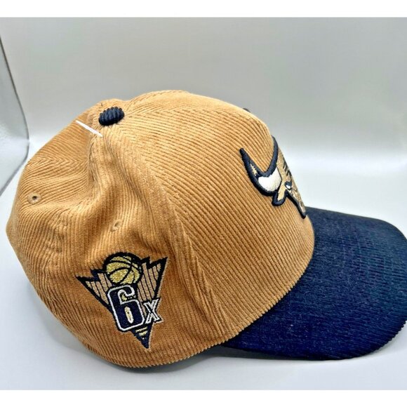 Chicago Bulls Hat Cap Snap Back Men One Size Tan NBA Basketball New Era Corduroy - Picture 2 of 8